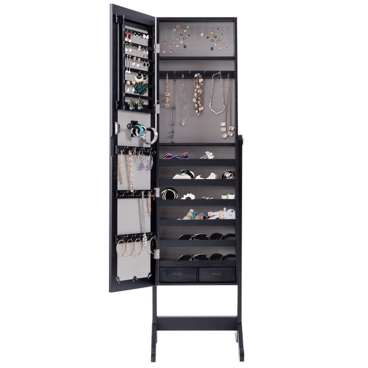 Mirrored Jewelry Cabinet Storage Organizer Drawers Image 6