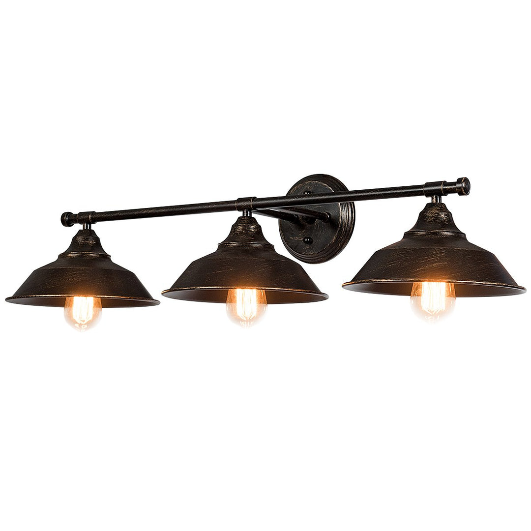 Modern Industrial 3-Light Bathroom Wall Sconce Fixture Vanity/Bathroom Wall Lamp Image 8