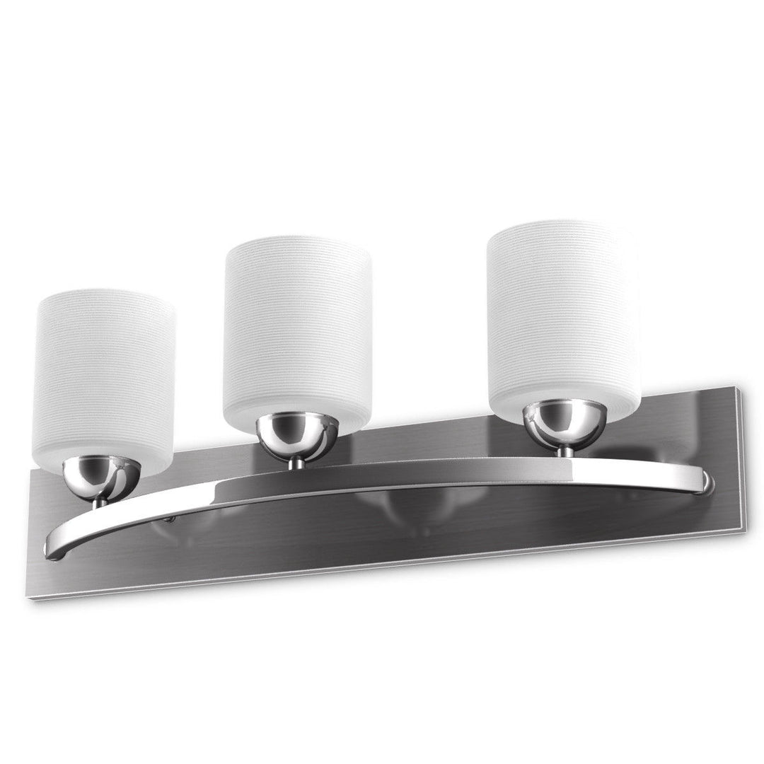 3 Light Glass Wall Sconce Modern Pendant Lampshade Fixture Vanity Metal Bathroom Image 7