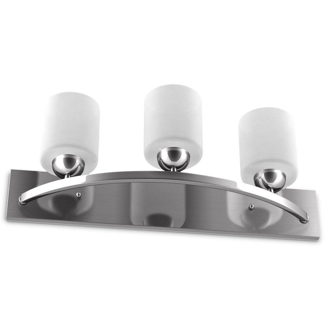 3 Light Glass Wall Sconce Modern Pendant Lampshade Fixture Vanity Metal Bathroom Image 8