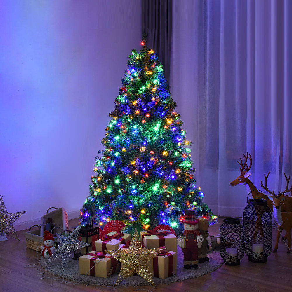 Pre-Lit Artificial Christmas Tree 5Ft Hinged 150 LED Lights Image 2