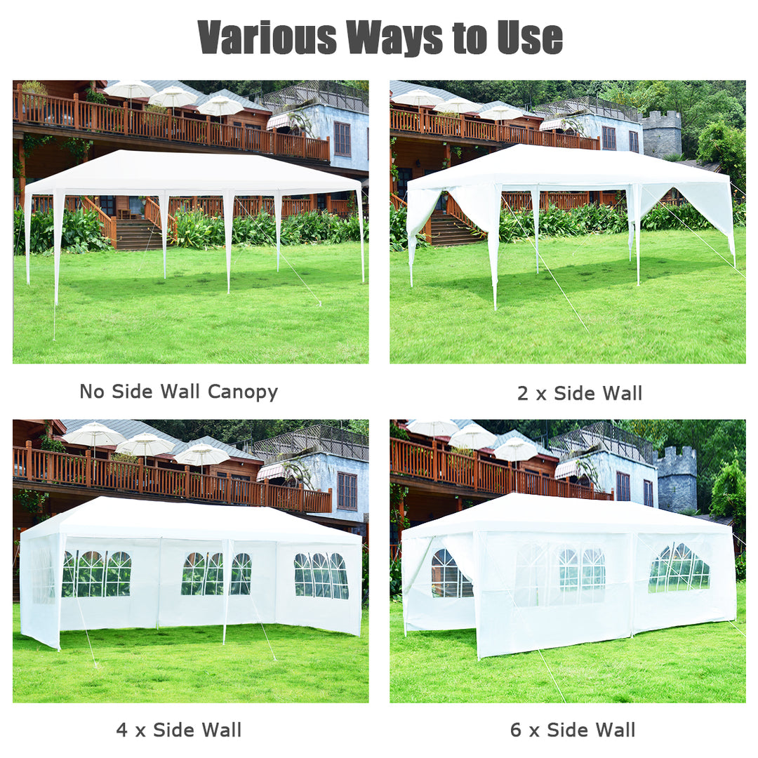 10x20 Canopy Tent Heavy Duty Wedding Party Tent 6 Sidewalls W/Carry Bag Image 7