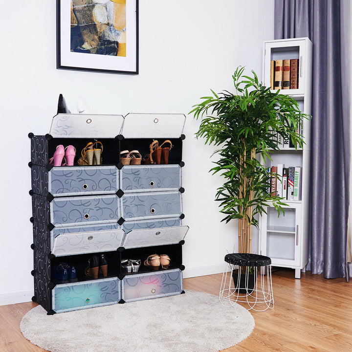 12 Cubic Portable Shoe Rack Shelf Cabinet Storage Closet Organizer Home Furni Image 6