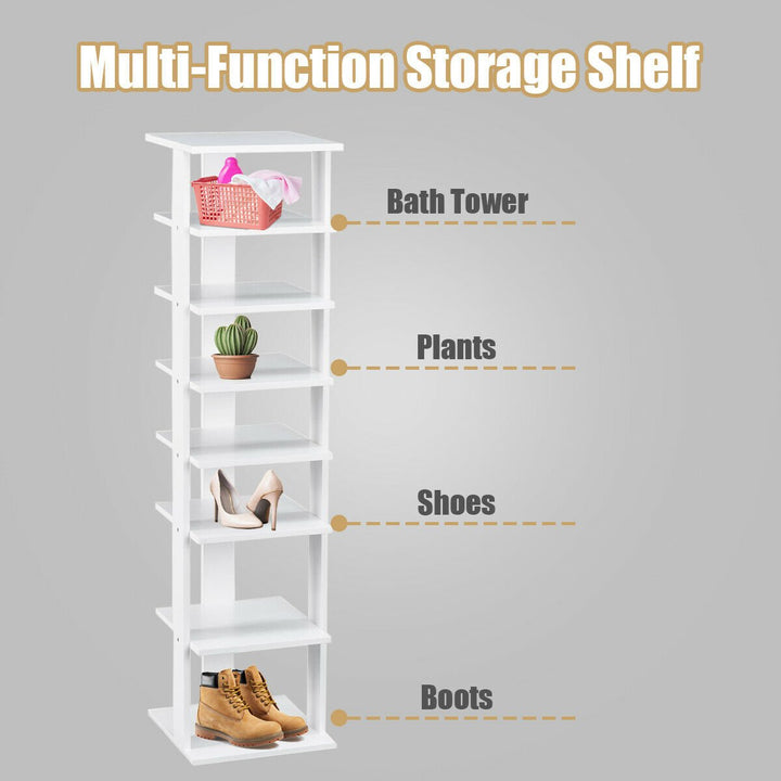 Wooden Shoes Storage Stand 7 Tiers Shoe Rack Organizer Multi-shoe Rack Shoebox Image 6