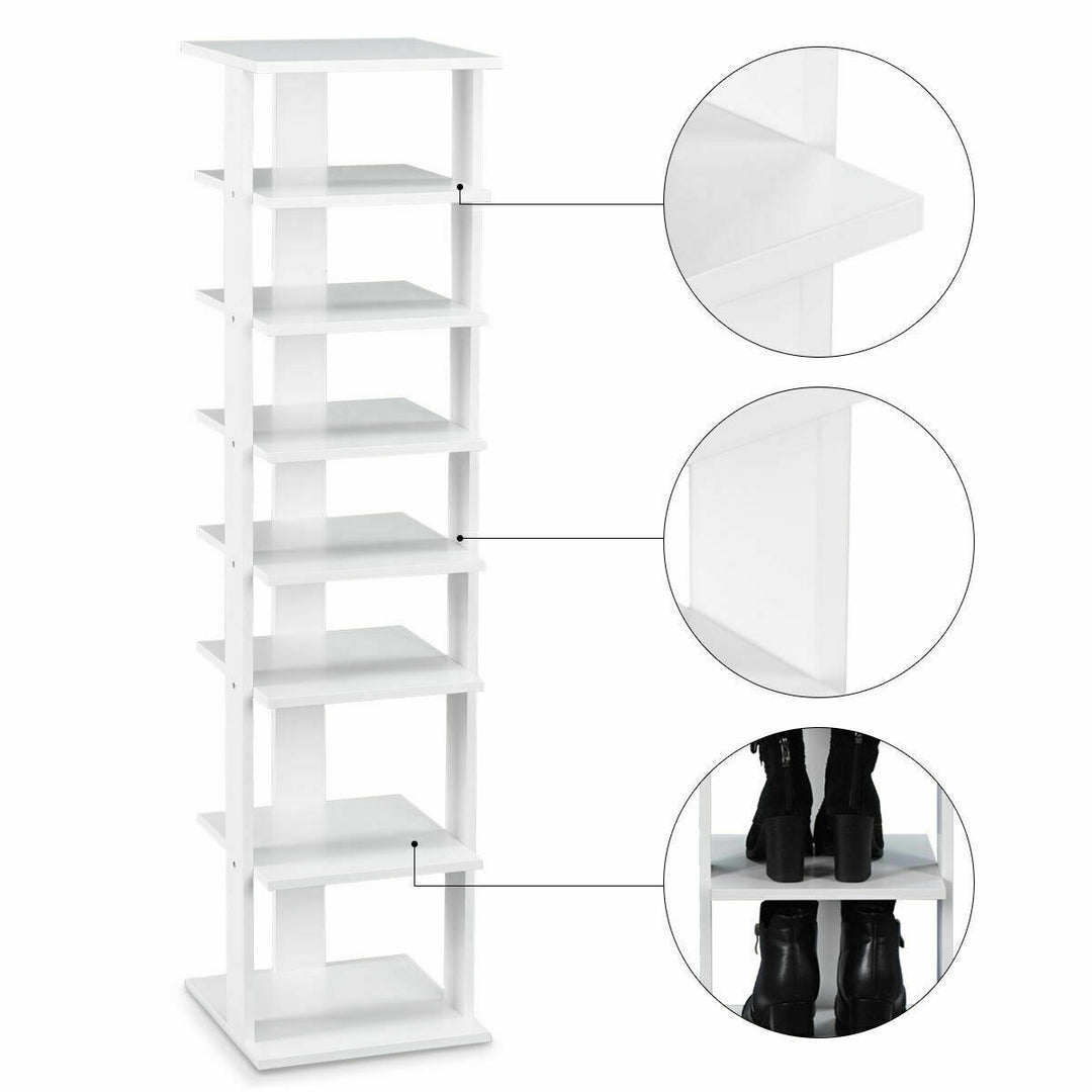 Wooden Shoes Storage Stand 7 Tiers Shoe Rack Organizer Multi-shoe Rack Shoebox Image 8