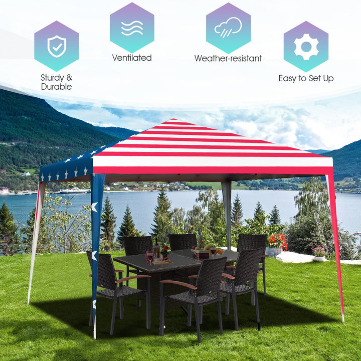 10x10 Folding Pop Up Tent Gazebo Canopy Mesh Sidewall Image 6