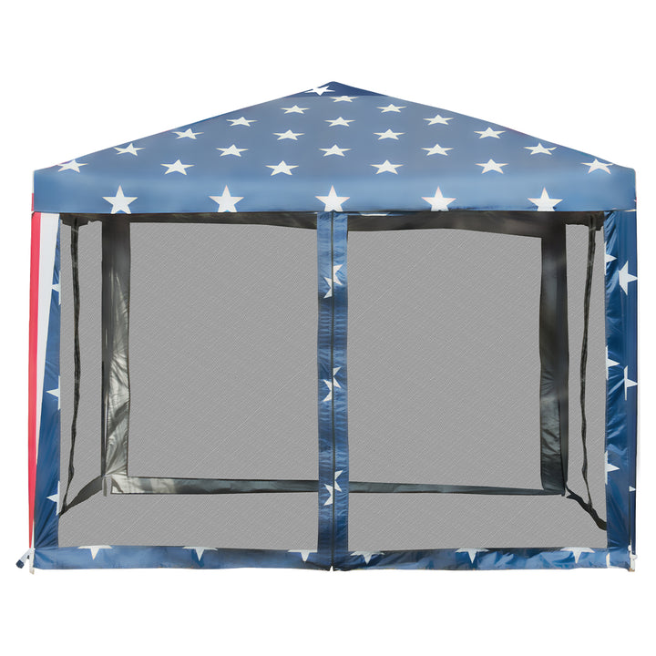 10x10 Folding Pop Up Tent Gazebo Canopy Mesh Sidewall Image 10