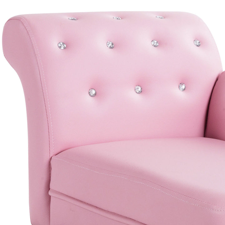 Kids Sofa Relax Couch Chaise Lounge Armrest Chair Bedroom Living Room Pink Image 10