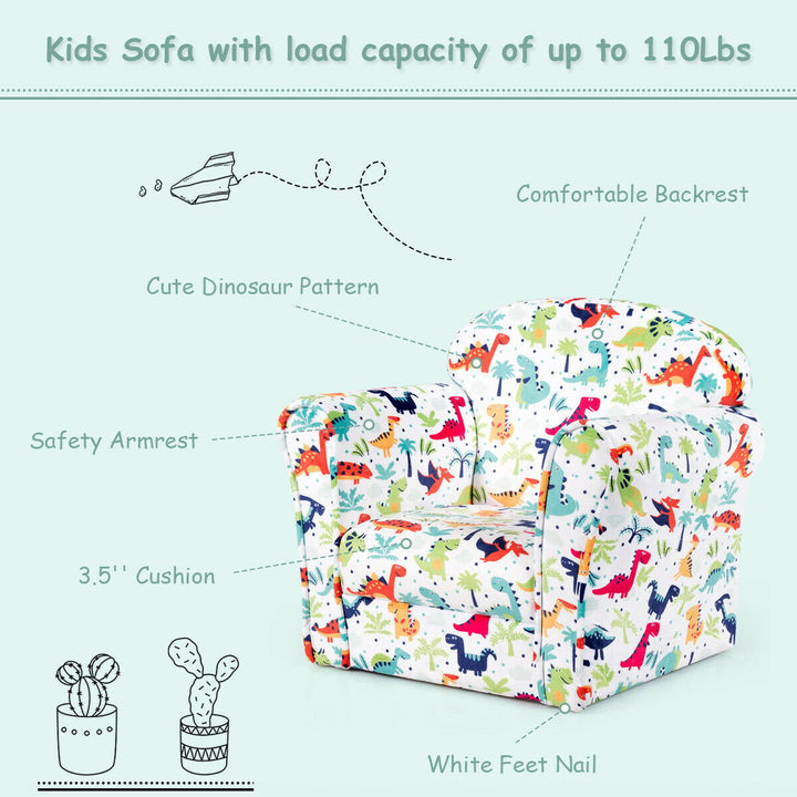 Toddler Children Single Sofa Armrest Chair Furniture Cute Gift for Kids Image 6