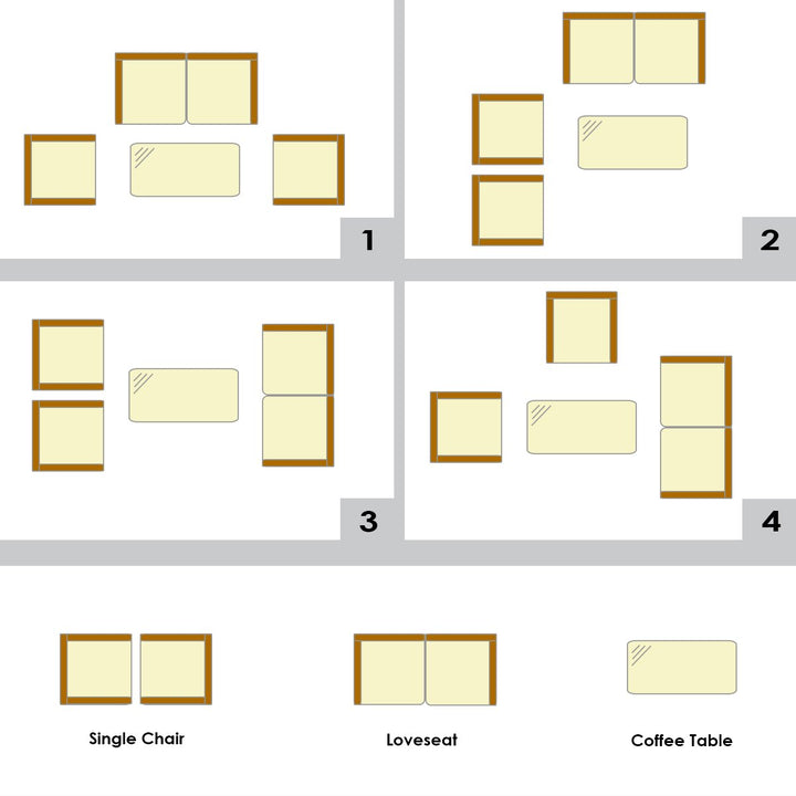 8PCS Rattan Patio Conversation Set Outdoor w/ Coffee Table Cushioned Sofa Image 9