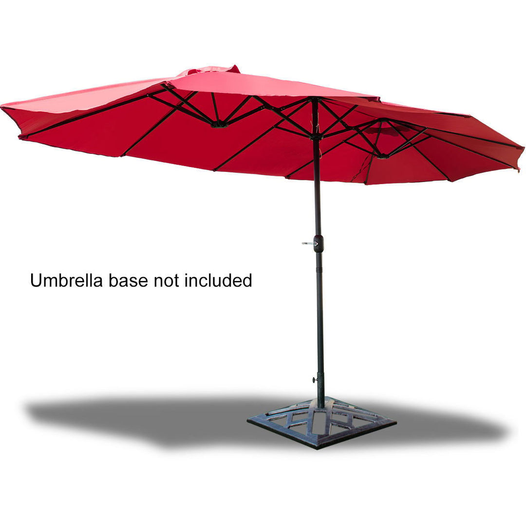 Outdoor Patio Umbrella 15 Market Umbrella Double-Sided with Crank Image 2