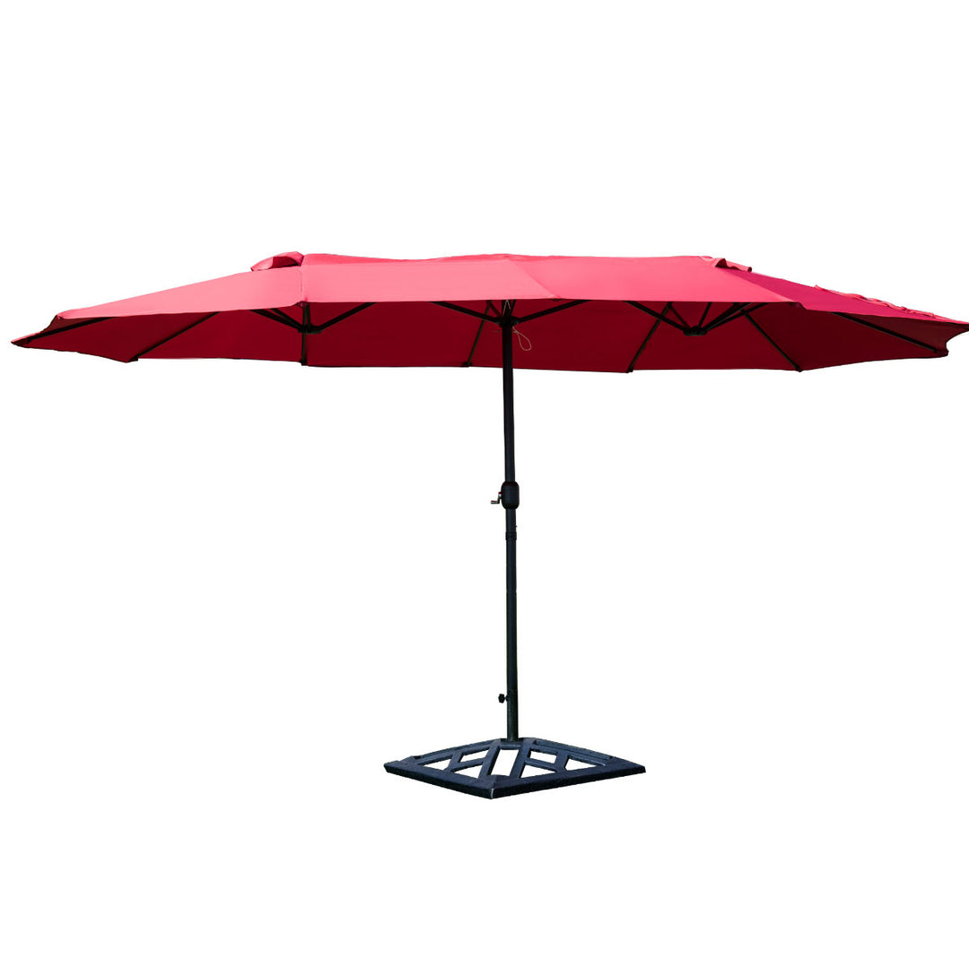 Outdoor Patio Umbrella 15 Market Umbrella Double-Sided with Crank Image 3