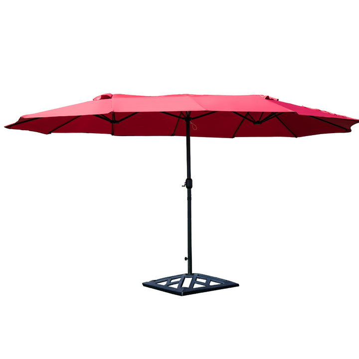 Outdoor Patio Umbrella 15 Market Umbrella Double-Sided with Crank Image 3