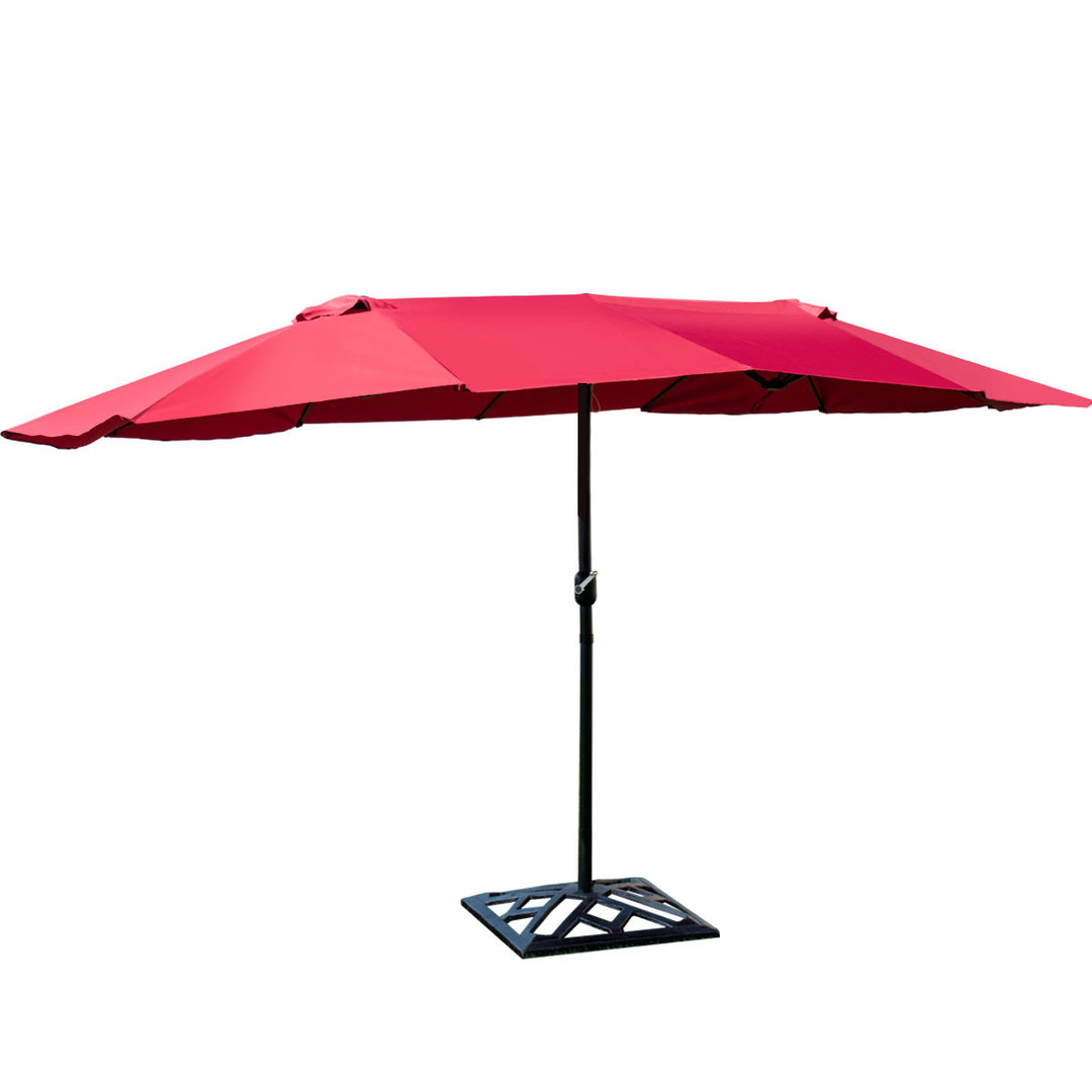 Outdoor Patio Umbrella 15 Market Umbrella Double-Sided with Crank Image 4