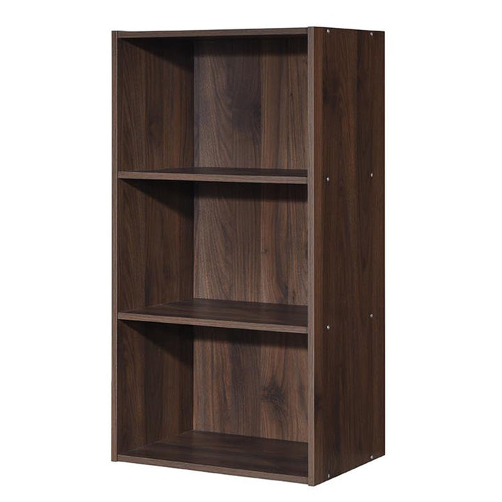 Costway 3 Open Shelf Bookcase Modern Multi-functional Storage Display Cabinet BlackWalnut Image 6