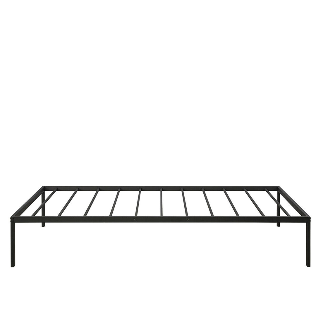 14 Inch Heavy Duty Metal Platform Bed Frame Steel Slat Mattress Foundation Black Image 10