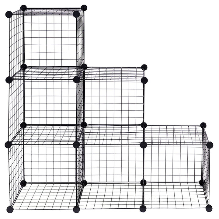 6 Cube Grid Wire Organizer Wardrobe Shelves Bookcase DIY Image 10