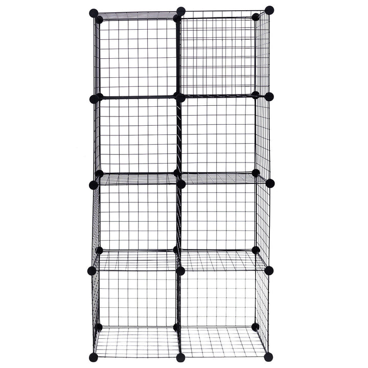 8 Cube Grid Wire Organizer Wardrobe Shelves Bookcase DIY Image 4