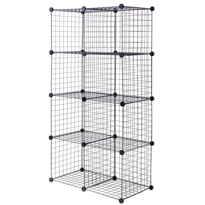 8 Cube Grid Wire Organizer Wardrobe Shelves Bookcase DIY Image 5