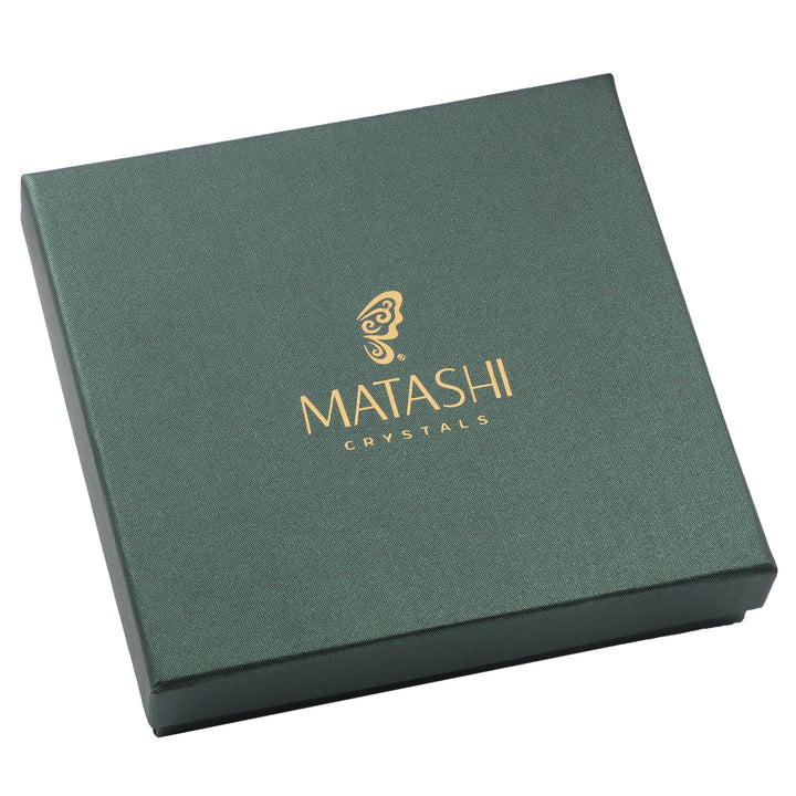 24K Gold Plated Crystal Topped Dessert Spoons by Matashi (Set of 4) Image 5