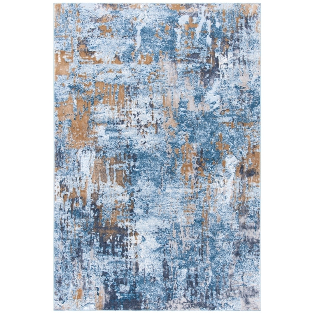 SAFAVIEH Lagoon Collection LGN182M Blue / Gold Rug Image 1