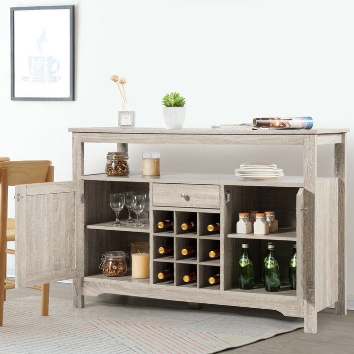 Buffet Server Sideboard Wine Cabinet Console Table Grey Home Image 5