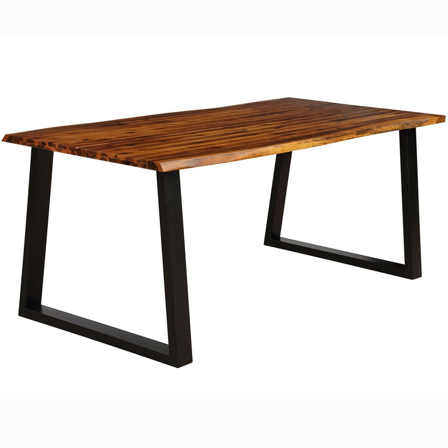 Rectangular Acacia Wood Dining Table Rustic Indoor andOutdoor Furniture Image 1