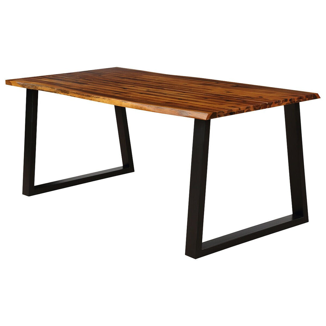 Rectangular Acacia Wood Dining Table Rustic Indoor andOutdoor Furniture Image 10