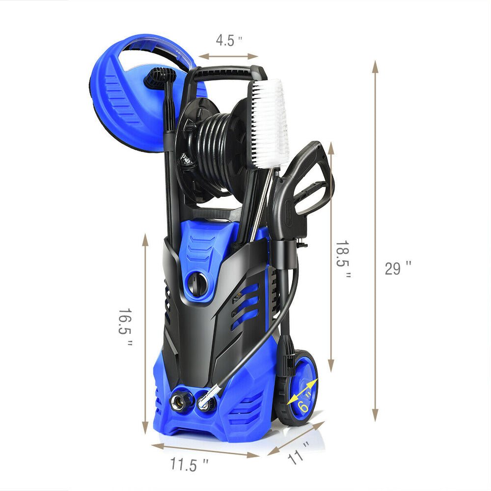 3000PSI Electric High Pressure Washer 2000W 2GPM w/Patio Cleaner and 5 Nozzles Image 2