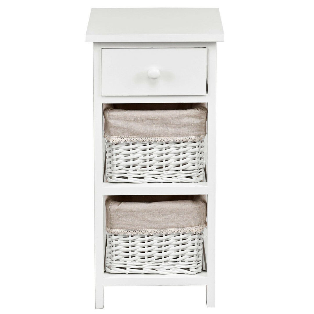 2 PC End Bedside Table Nightstand Chest Cabinet Image 7