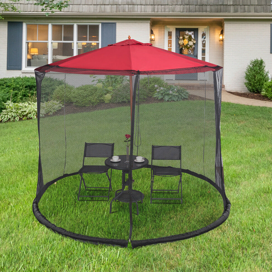 9/10FT Umbrella Table Screen Cover Mosquito Bug Insect Net Outdoor Patio Netting Image 4