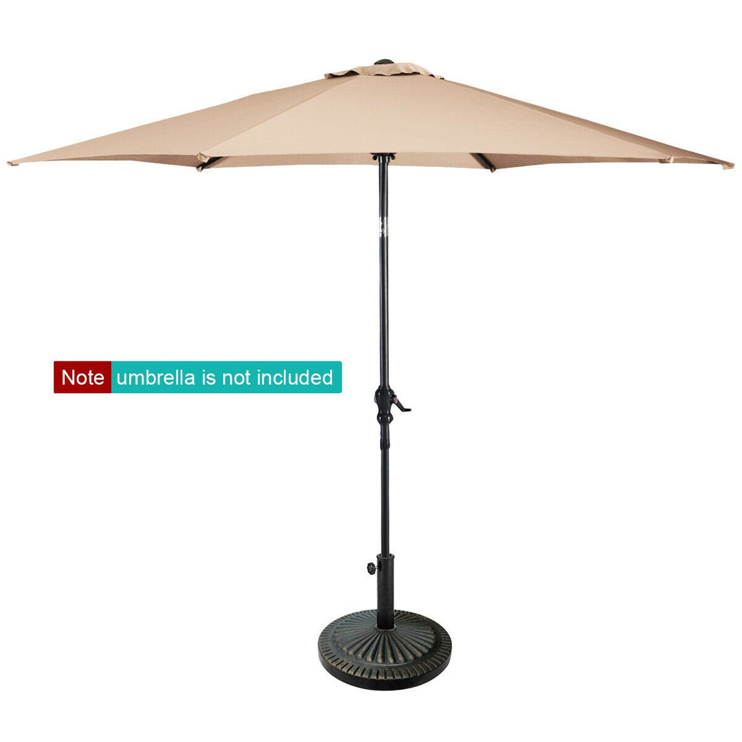 30LBS Round Patio Market Umbrella Base Heavy-Duty Outdoor Stand Image 8