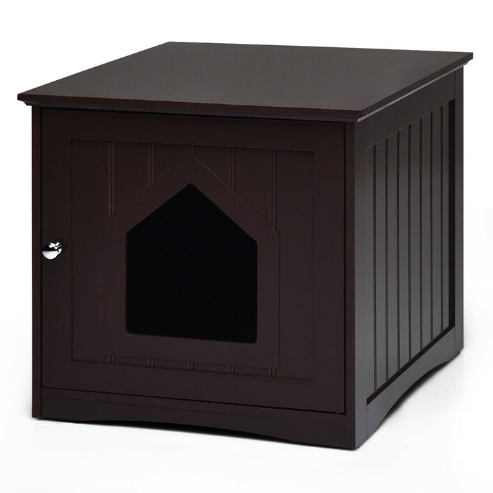 Weatherproof Multi-function Pet Cat House Indoor Outdoor Sidetable Nightstand Image 9