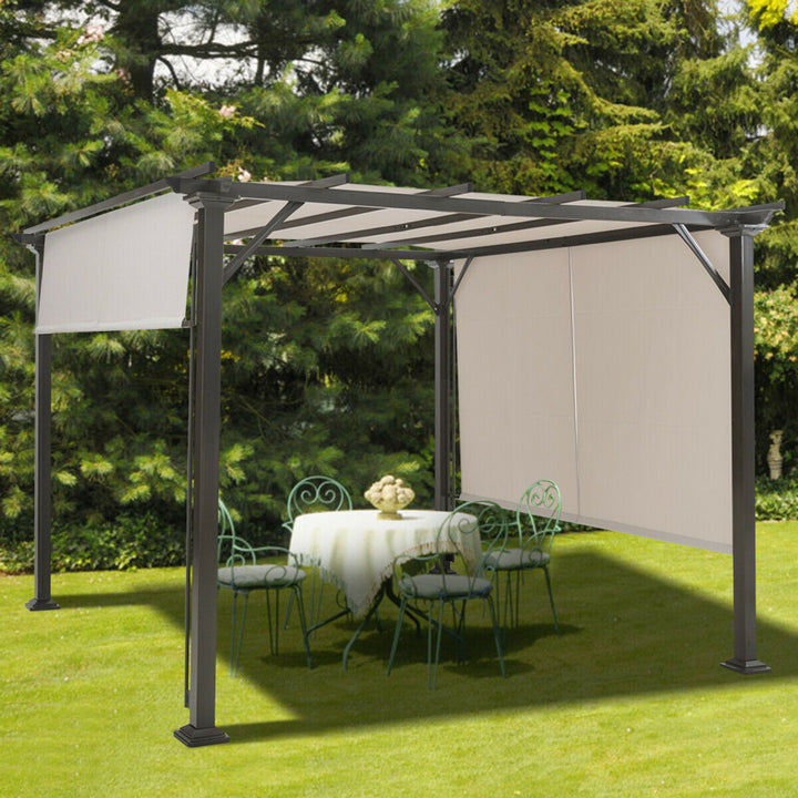 10 X 10 Pergola Kit Metal Frame Gazebo andCanopy Cover Patio Furniture Shelter Image 4