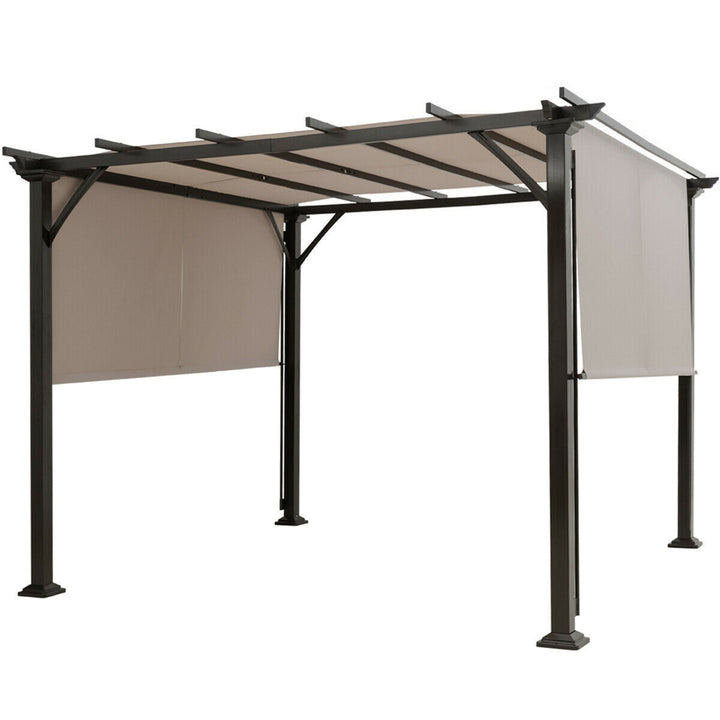 10 X 10 Pergola Kit Metal Frame Gazebo andCanopy Cover Patio Furniture Shelter Image 7