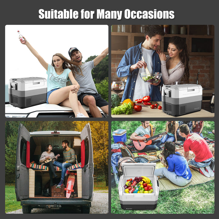 58 Quart Portable Electric Car Cooler Refrigerator Compressor Freezer Camping Image 8