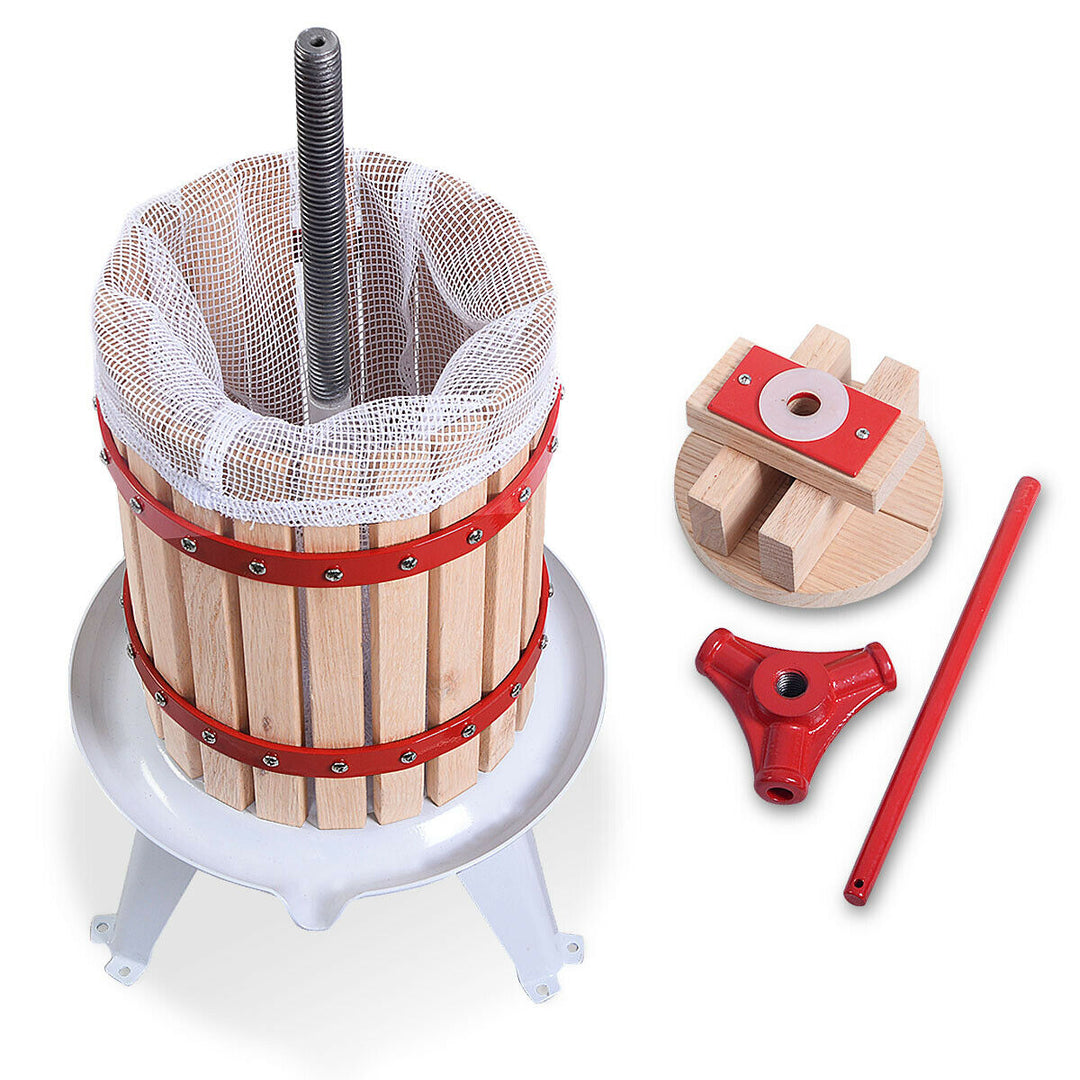 1.6 Gallon Fruit Wine Press Cider Apple Grape Crusher Juice Maker Tool Wood Image 9