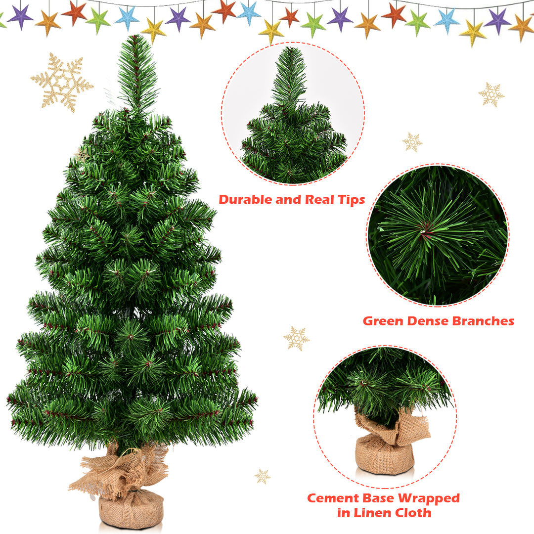 3Ft Artificial PVC Christmas Tree Tabletop Season Decoration Image 7