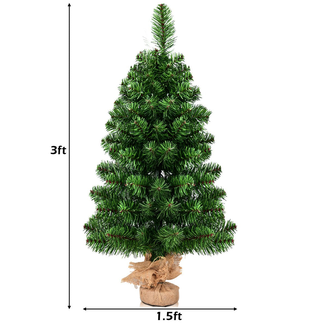 3Ft Artificial PVC Christmas Tree Tabletop Season Decoration Image 10