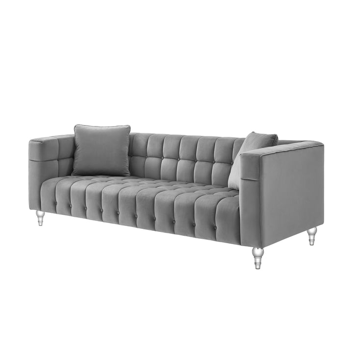 Lyla Sofa-Biscuit Tufted-Lucite Leg-Sinuous Springs Image 2
