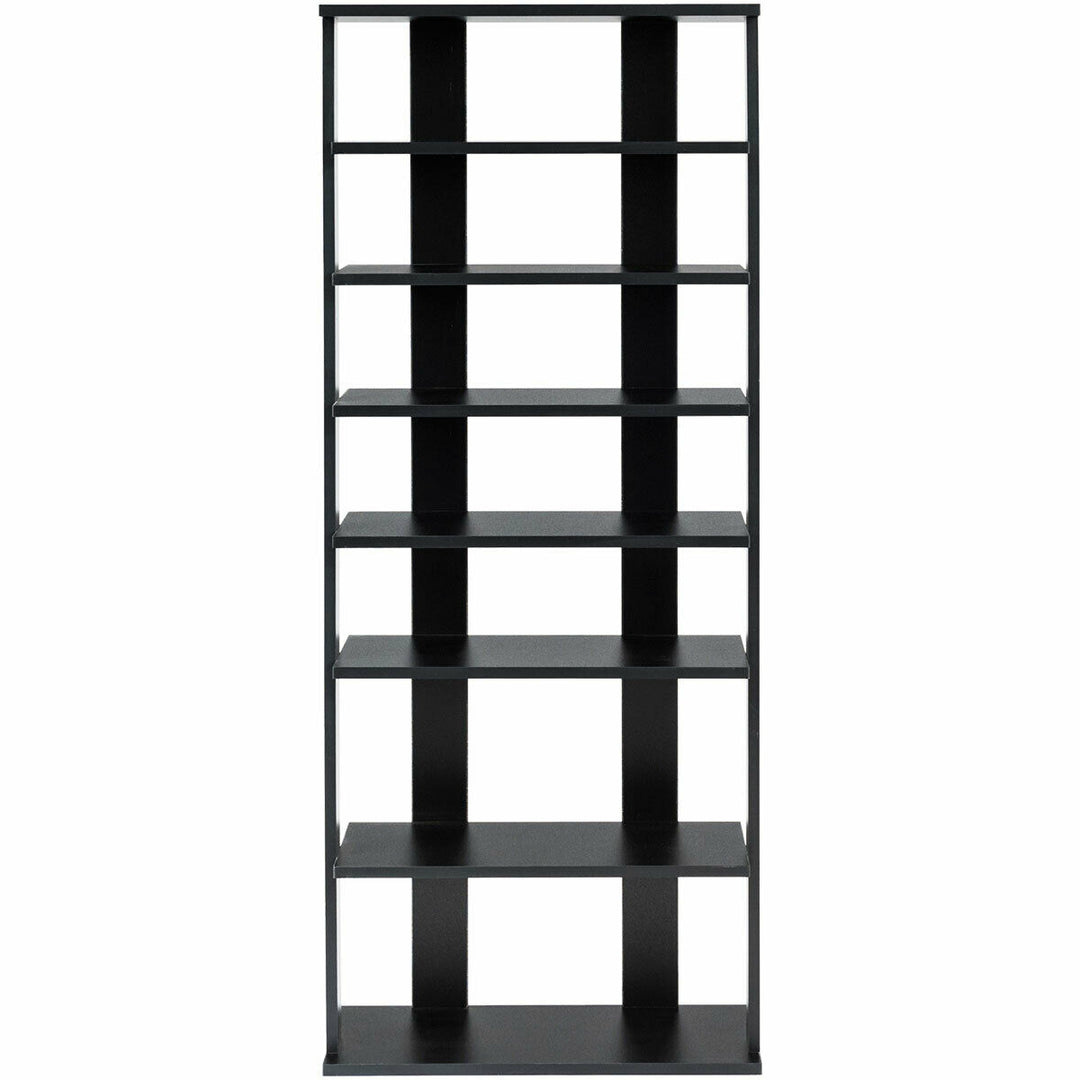 Patented 7-Tier Dual Shoe Rack Practical Free Standing Shelves Storage Shelves Concise Image 10