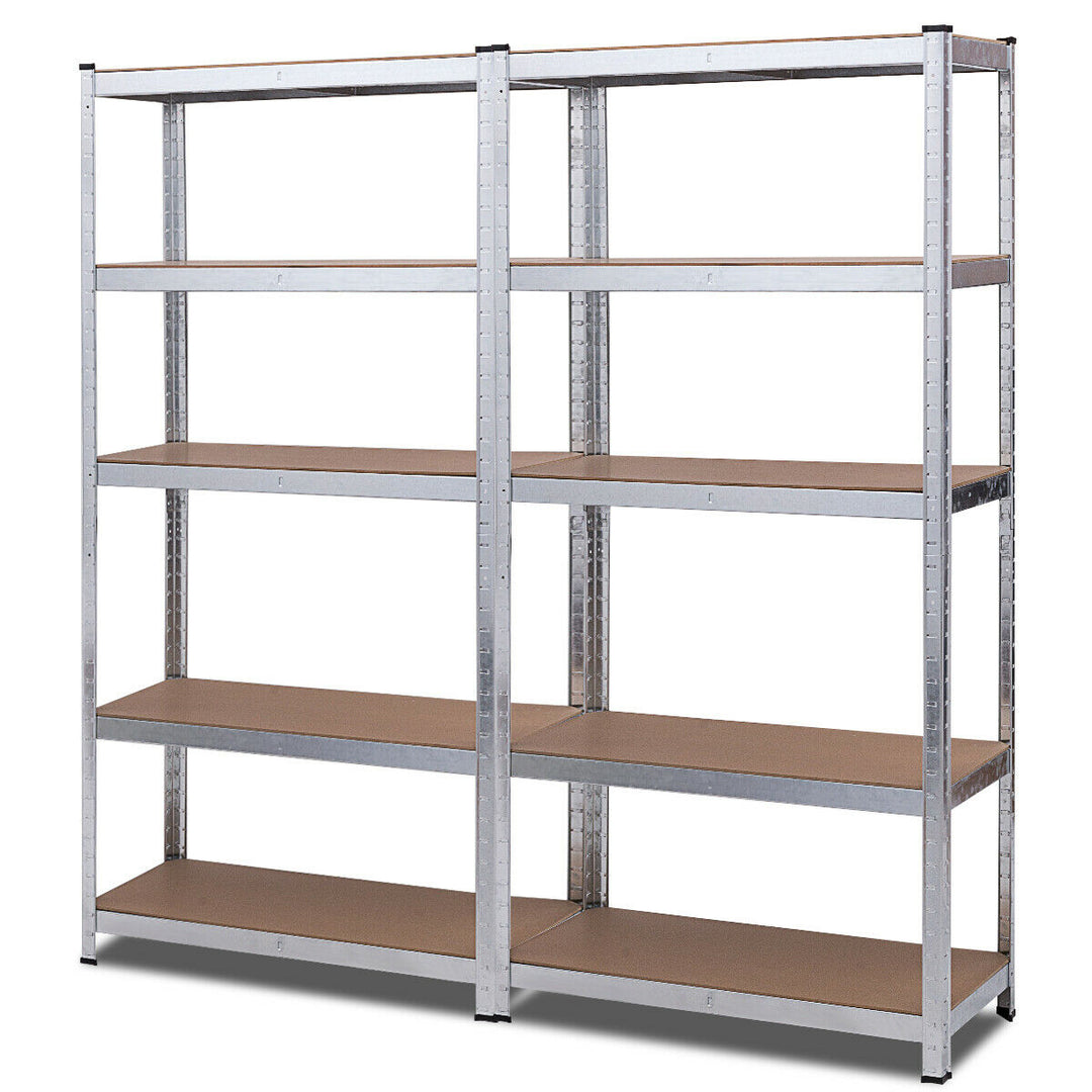 2 PCS 72-Inch 5-Tier Storage Rack Adjustable Garage Shelf Shelving Unit Image 10