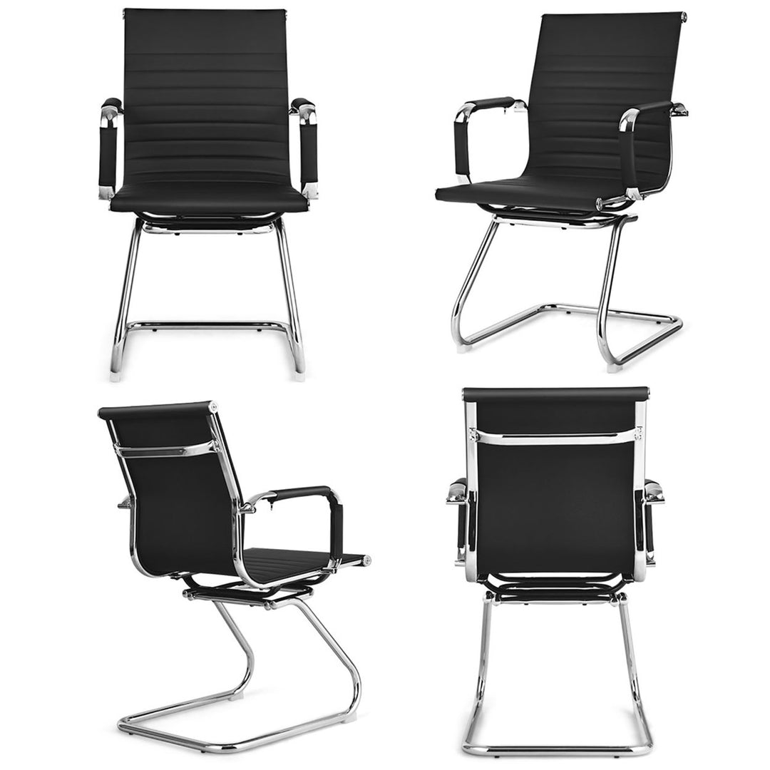 Set of 4 Office Chairs Waiting Room Chairs for Reception Conference Area Image 9