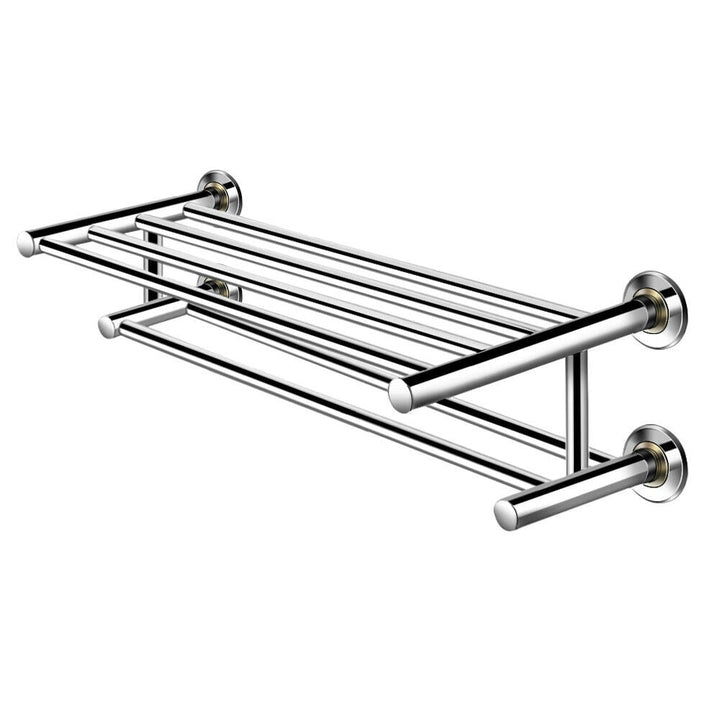 Wall Mounted Towel Rack Bathroom Hotel Rail Holder Storage Shelf Stainless Steel Image 8