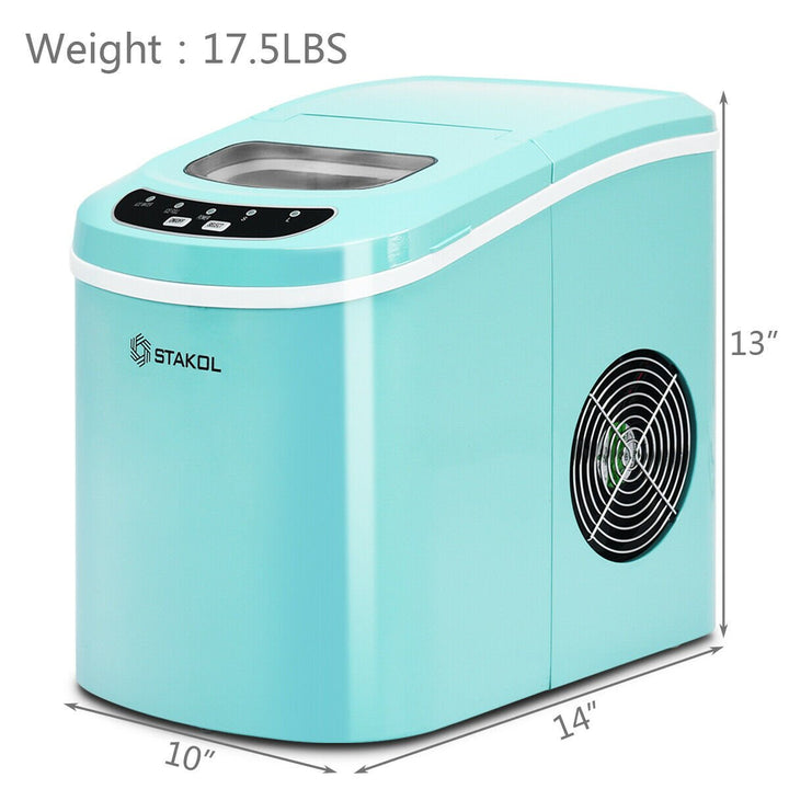 Stakol Portable Compact Electric Ice Maker Machine Mini Cube 26lb/Day Mint Green Image 2