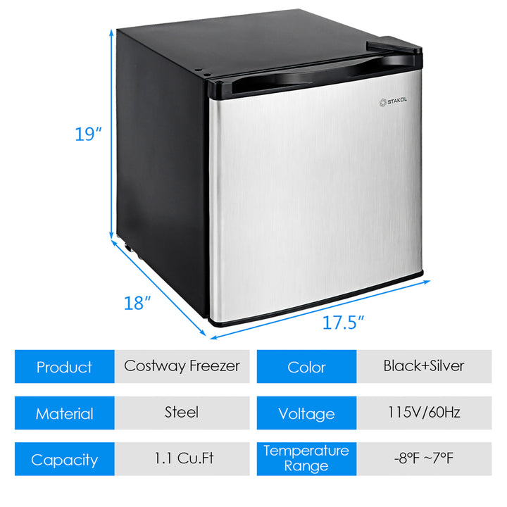 STAKOL 1.1 cu.ft. Compact Single Door Mini Upright Freezer ( Not sold to consumers located in California) Image 8