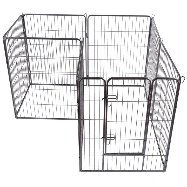 40 8 Metal Panel Heavy Duty Pet Playpen Dog Exercise Pen Cat Fence Safety Gate Image 4