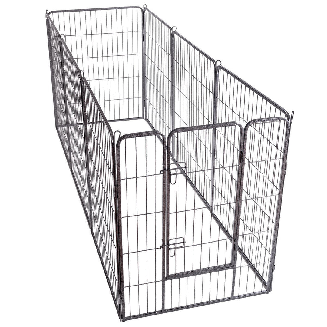 40 8 Metal Panel Heavy Duty Pet Playpen Dog Exercise Pen Cat Fence Safety Gate Image 6