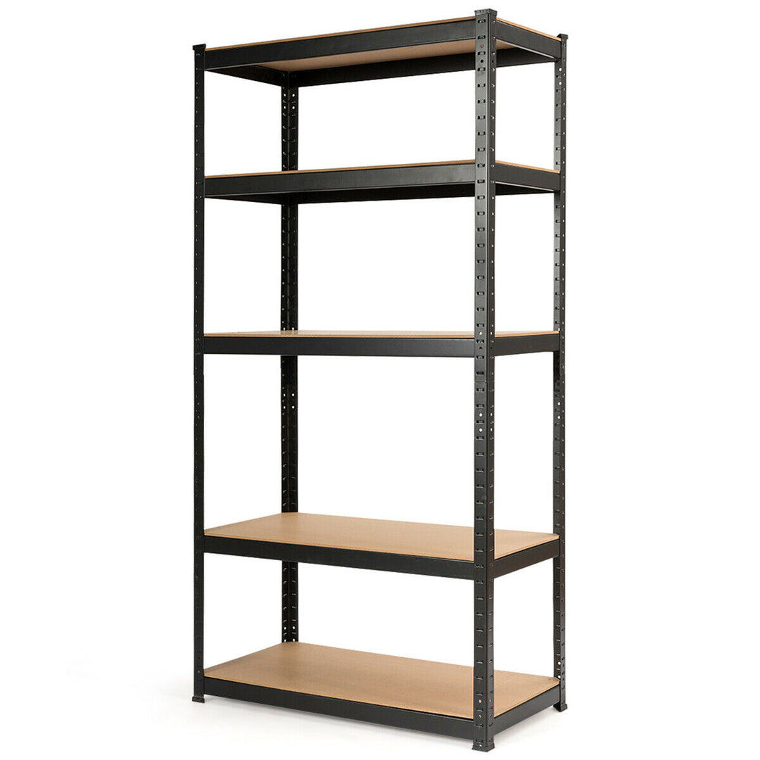 72 Steel 5-tier Garage Shelf Metal Storage Adjustable Unit Image 2