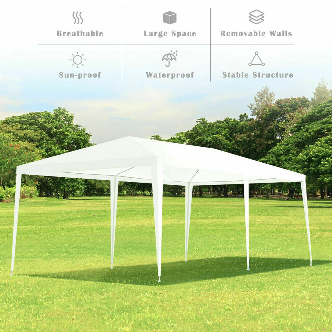 10x20 Outdoor Canopy Weather-resistant Tent Wedding Party Tent 6 Sidewalls W/Carry Bag Image 5